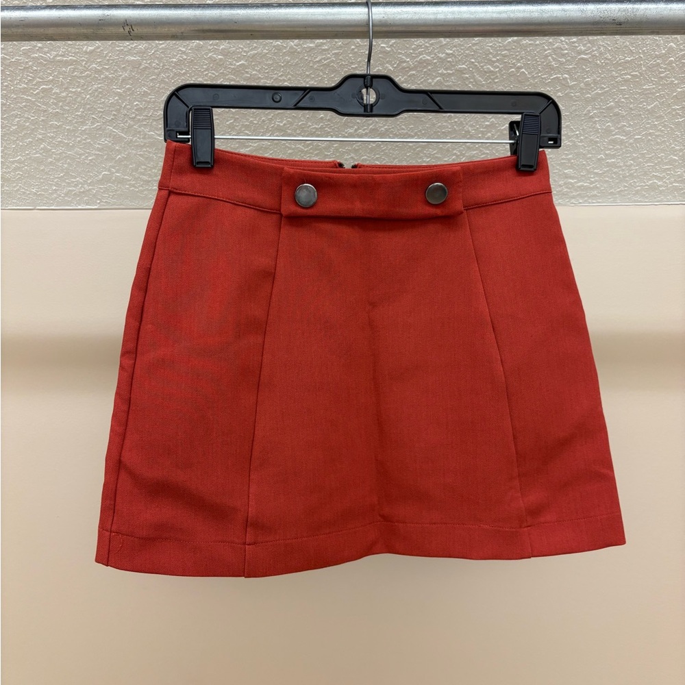 Forever 21 Scarlet Mini Skirt with Button Detail